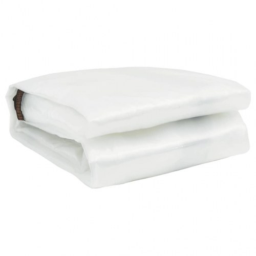 Klar presenning med øjer 1×4 m - polyethylen, transparent/sort