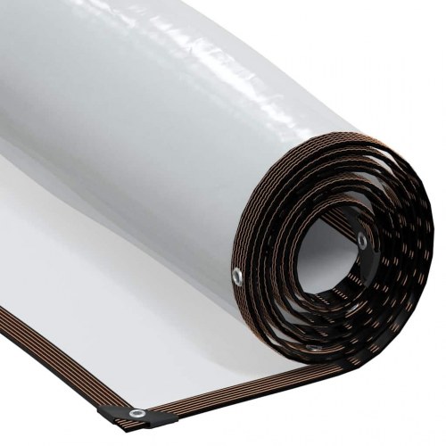Klar presenning med øjer 6 × 8 m - polyethylen, transparent/sort