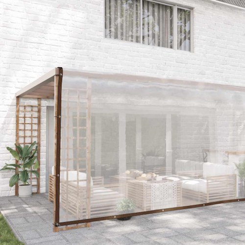 Klar presenning med øjer 6 × 12 m - polyethylen, transparent