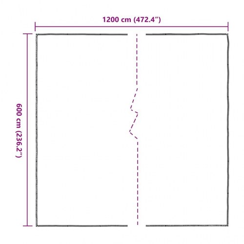 Klar presenning med øjer 6 × 12 m - polyethylen, transparent