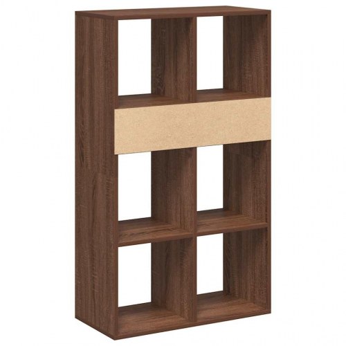 Bogreol 66x31x112 cm konstrueret træ brun egetræsfarve