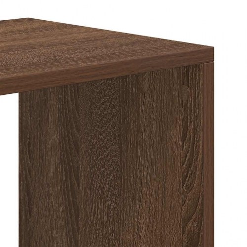 Bogreol 66x31x112 cm konstrueret træ brun egetræsfarve
