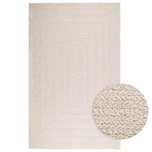 Gulvtæppe i jute-look 160×230 cm - indendørs/udendørs, creme