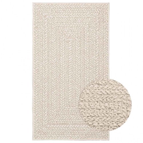 Gulvtæppe i jute-look 60×110 cm - indendørs/udendørs, creme