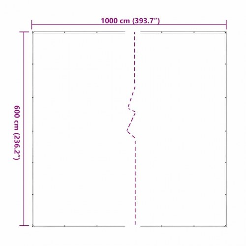 Klar presenning med øjer 6 × 10 m - polyethylen, transparent