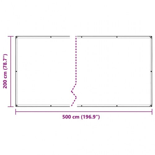 Klar presenning med øjer 2 × 5 m - polyethylen, transparent
