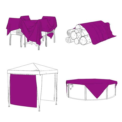 Klar presenning med øjer 3x4 m PVC