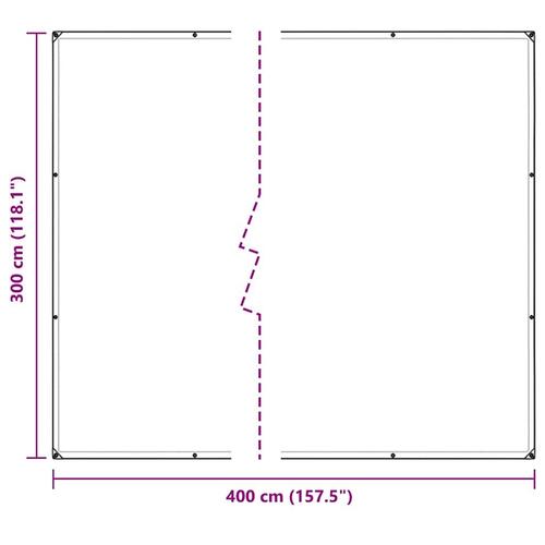 Klar presenning med øjer 3x4 m PVC