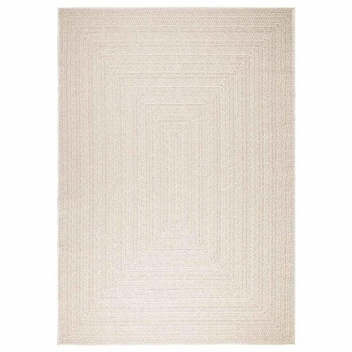 Gulvtæppe ZIZUR 200×290 cm - jute-look til inde og ude, creme