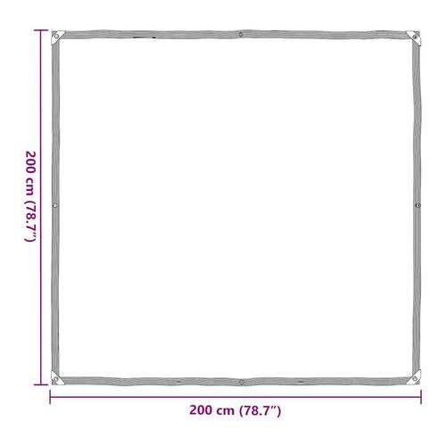Klar presenning med øjer 2x2 m polyethylen