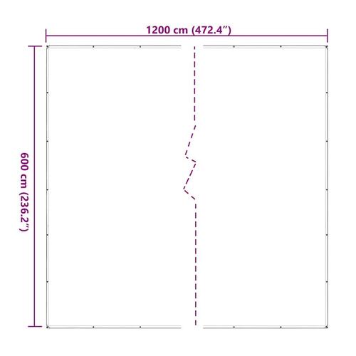 Klar presenning med øjer 6x12 m polyethylen