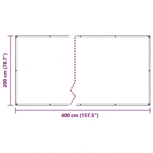 Klar presenning med øjer 2 × 4 m - polyethylen, transparent