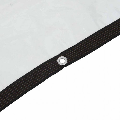 Klar presenning med øjer 2 × 10 m - polyethylen, transparent/sort