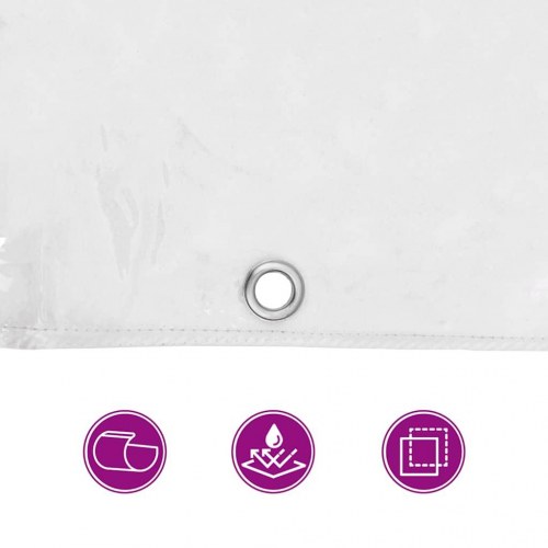 Klar presenning med øjer 3x5 m PVC