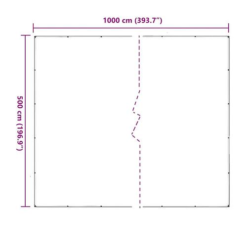 Klar presenning med øjer 5x10 m PVC