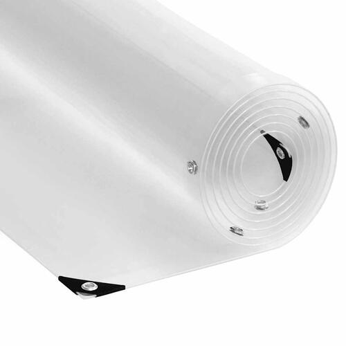 Klar presenning med øjer 1x4 m PVC
