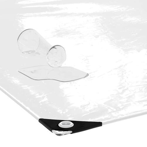 Klar presenning med øjer 1x4 m PVC