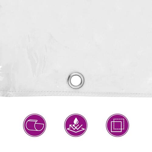 Klar presenning med øjer 1x4 m PVC