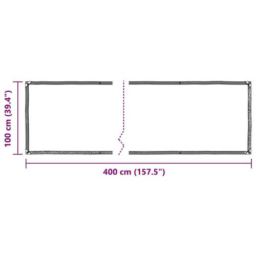 Klar presenning med øjer 1x4 m PVC