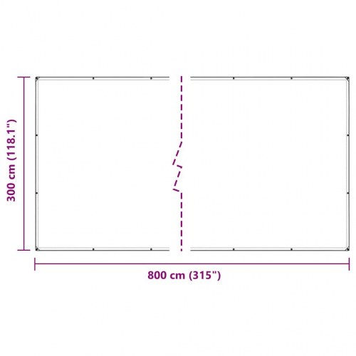 Klar presenning med øjer 3 x 8 m PVC