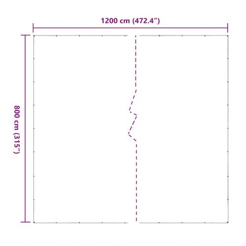 Klar presenning med øjer 6 x 12 m - PVC