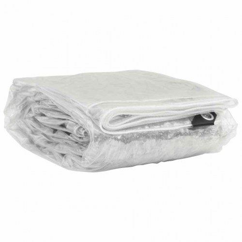 Klar presenning med øjer 2 x 4 m - transparent/sort