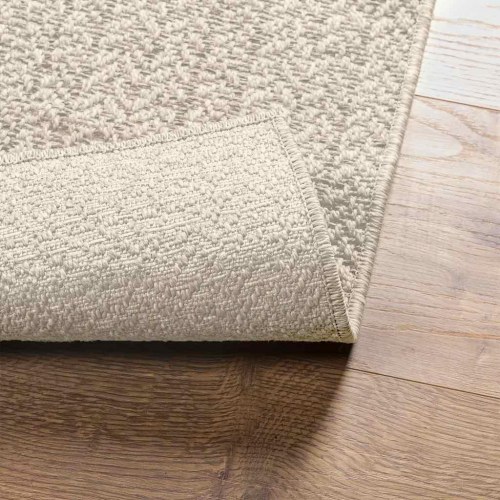 Gulvtæppe ZIZUR 80×200 cm - jute-look til inde og ude, creme