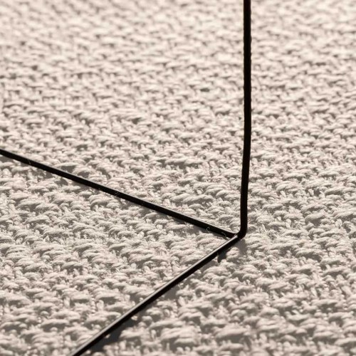 Gulvtæppe ZIZUR 240×240 cm - jute-look til inde og ude, creme