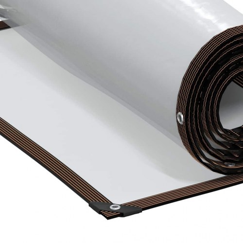 Klar presenning med øjer 1×3 m - polyethylen, transparent