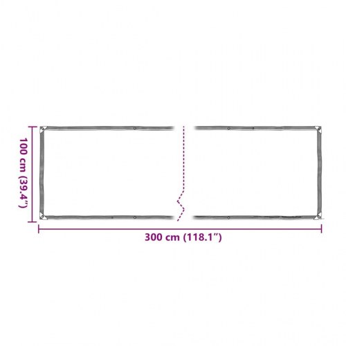 Klar presenning med øjer 1×3 m - polyethylen, transparent