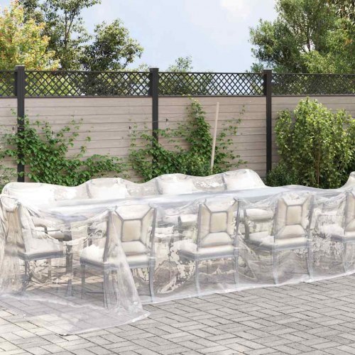 Klar presenning med øjer 4 × 8 m - polyethylen, transparent