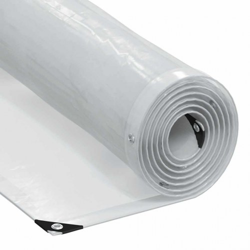 Klar presenning med øjer 8×12 m - polyethylen, transparent
