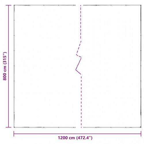 Klar presenning med øjer 8×12 m - polyethylen, transparent