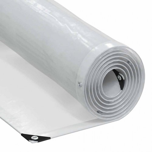 Klar presenning med øjer 5 × 12 m - transparent PE