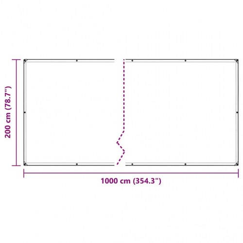 Klar presenning med øjer 2 × 10 m - polyethylen, transparent