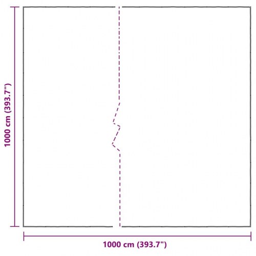 Klar presenning med øjer 10 × 10 m - polyethylen, transparent/sort