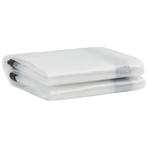 Klar presenning med øjer 3 × 12 m - polyethylen, transparent/sort