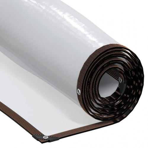 Klar presenning med øjer 8×8 m - polyethylen, transparent