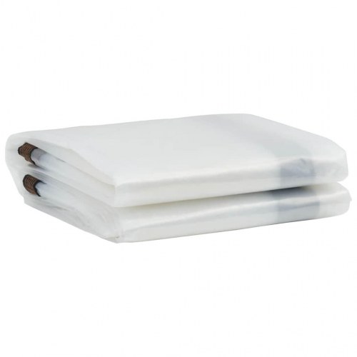 Klar presenning med øjer 2 × 12 m - polyethylen, transparent/sort
