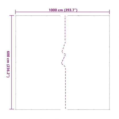 Klar presenning med øjer 6 x 10 m - transparent/sort