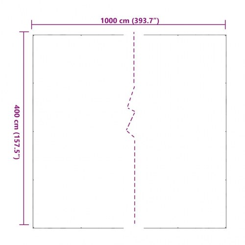 Klar presenning med øjer 4 x 10 m - transparent/sort