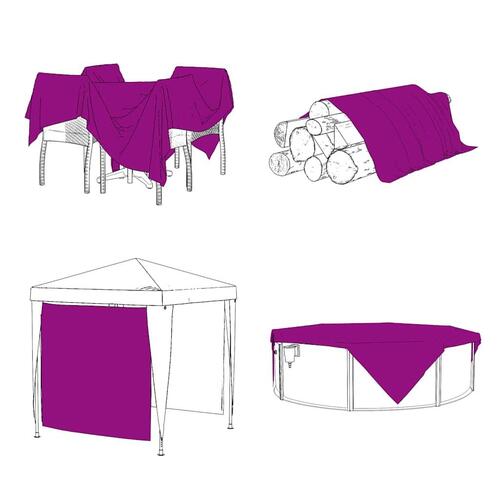 Klar presenning med øjer 2x5 m PVC