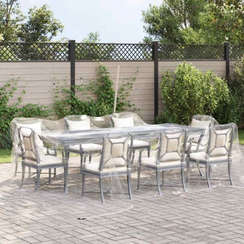Klar presenning med øjer 5 x 5 m PVC