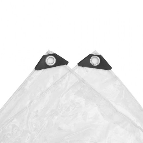 Klar presenning med øjer 5 x 5 m PVC