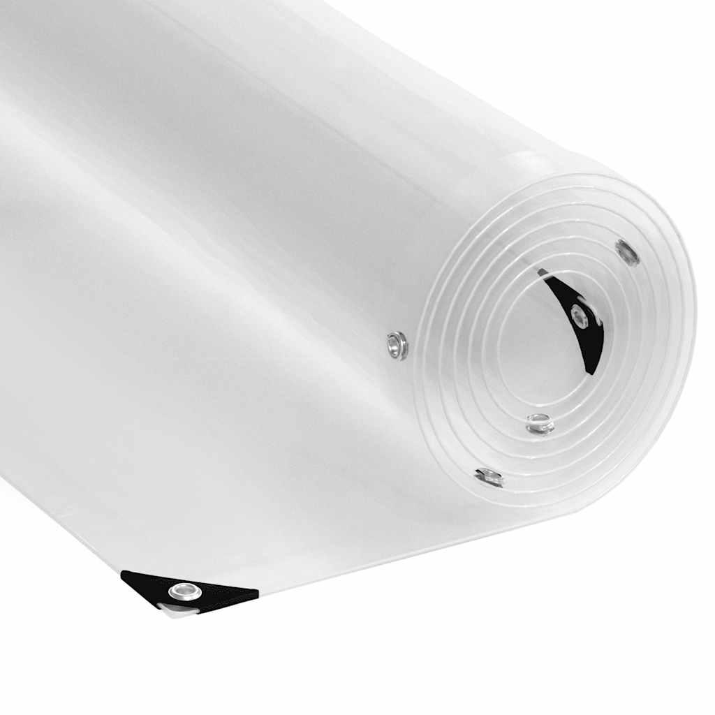 Klar presenning med øjer 4x4 m PVC