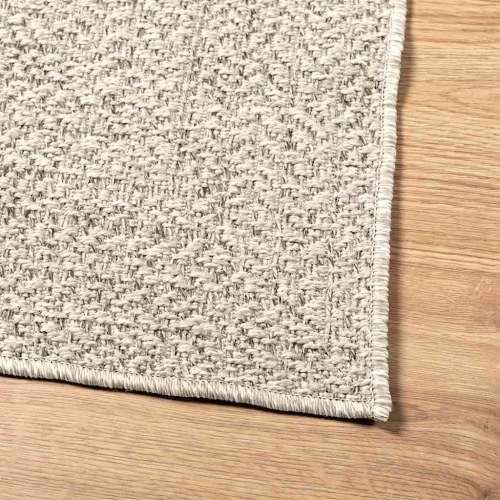 Gulvtæppe ZIZUR 80×150 cm - jute-look til inde og ude, creme