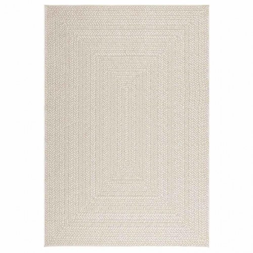 Gulvtæppe ZIZUR 140x200 cm - jute-look til inde og ude, creme