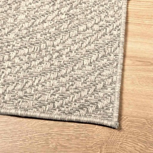 Gulvtæppe ZIZUR 140×200 cm - jute-look til inde/ude, creme
