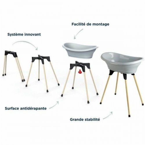 ThermoBaby Vasco 9 in 1 babybadekar med stativ og tilbehør