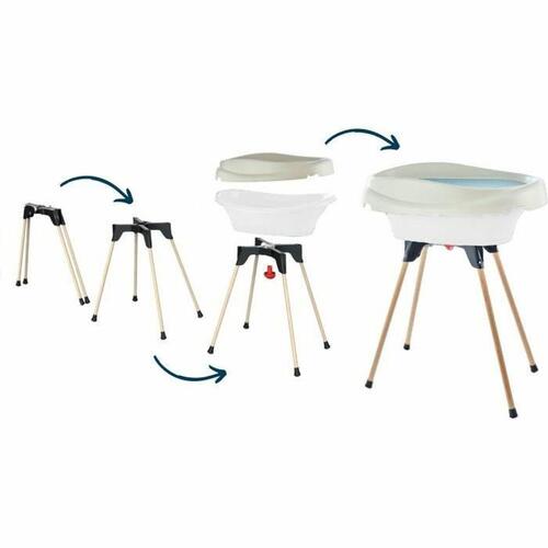 Changer 2-in-1 badekar på stativ - Hvid